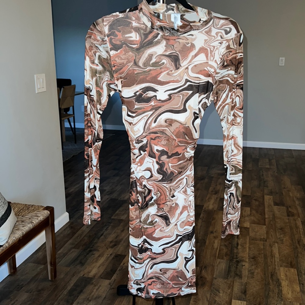 Swirl Mesh Dress